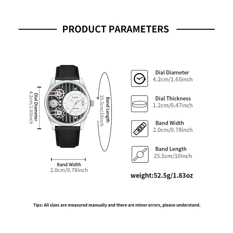 Tomi Herren Geschenk box Kombination Set Uhr Luxus und einfache Business abnehmbare Armband Quarzuhr Herren uhr Festival Geschenk