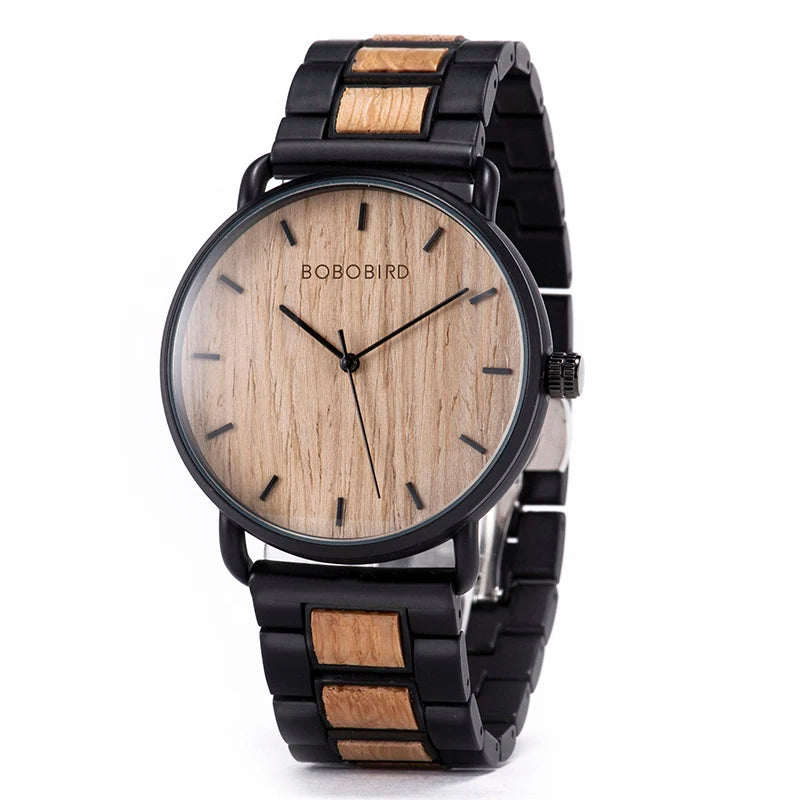 BOBO VOGEL Uhr Männer Zebra Holz Luxus Marke montre homme Quarz Armbanduhren Männlich Uhr Einfache Ultra-dünne Uhren für mann