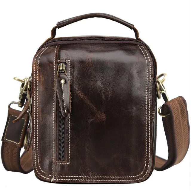 MAHEU Super Qualität männer Mini Schulter Tasche Aus Echtem Leder Telefon Beutel Auf Gürtel Kleine Umhängetasche Tasche Mit Griff Außen tasche