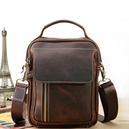MAHEU Super Qualität männer Mini Schulter Tasche Aus Echtem Leder Telefon Beutel Auf Gürtel Kleine Umhängetasche Tasche Mit Griff Außen tasche