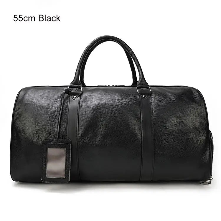 Luxus Echtes Leder Männer Frauen Reisetasche Kuh Leder Handgepäck Tasche Reise Schulter Tasche Männlich Weiblich Wochenende Duffle Tasche