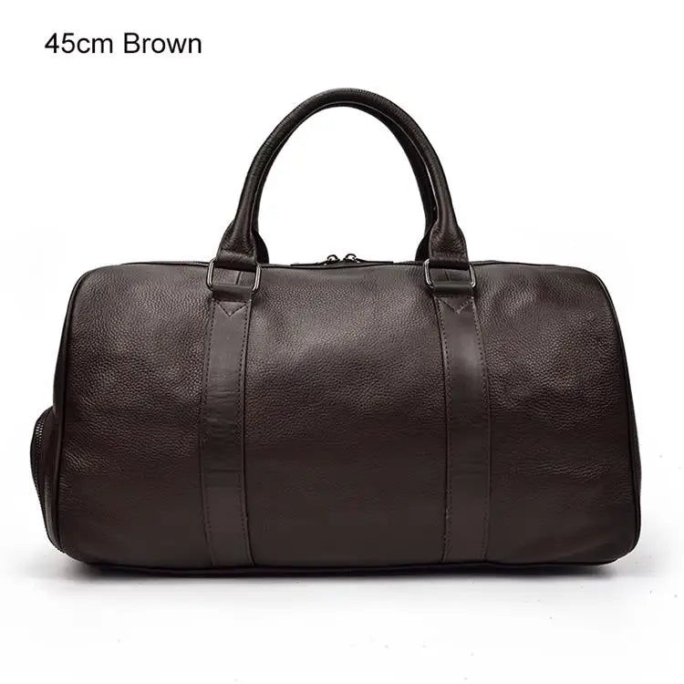 Luxus Echtes Leder Männer Frauen Reisetasche Kuh Leder Handgepäck Tasche Reise Schulter Tasche Männlich Weiblich Wochenende Duffle Tasche