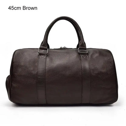 Luxus Echtes Leder Männer Frauen Reisetasche Kuh Leder Handgepäck Tasche Reise Schulter Tasche Männlich Weiblich Wochenende Duffle Tasche