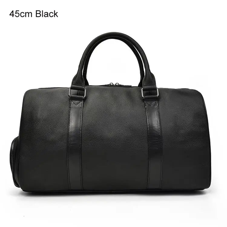 Luxus Echtes Leder Männer Frauen Reisetasche Kuh Leder Handgepäck Tasche Reise Schulter Tasche Männlich Weiblich Wochenende Duffle Tasche