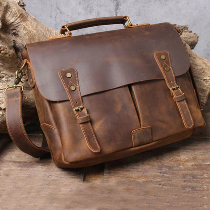 Newsbirds Rindsleder männer Aktentasche Aus Echtem Leder A4 Datei Dokument Handtasche Männlichen Laptop Schulter Tasche Business Computer Tasche