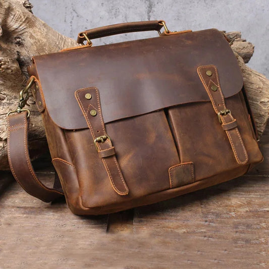 Newsbirds Rindsleder männer Aktentasche Aus Echtem Leder A4 Datei Dokument Handtasche Männlichen Laptop Schulter Tasche Business Computer Tasche
