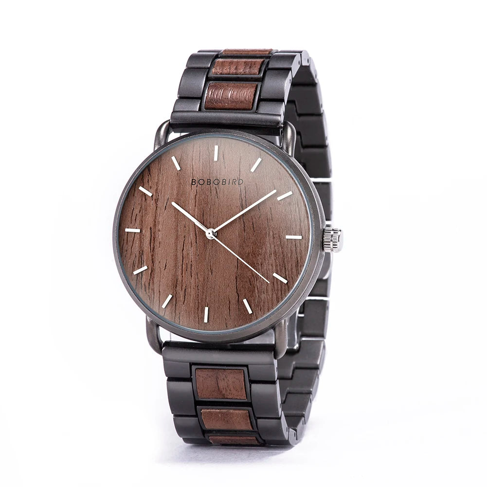 BOBO VOGEL Uhr Männer Zebra Holz Luxus Marke montre homme Quarz Armbanduhren Männlich Uhr Einfache Ultra-dünne Uhren für mann