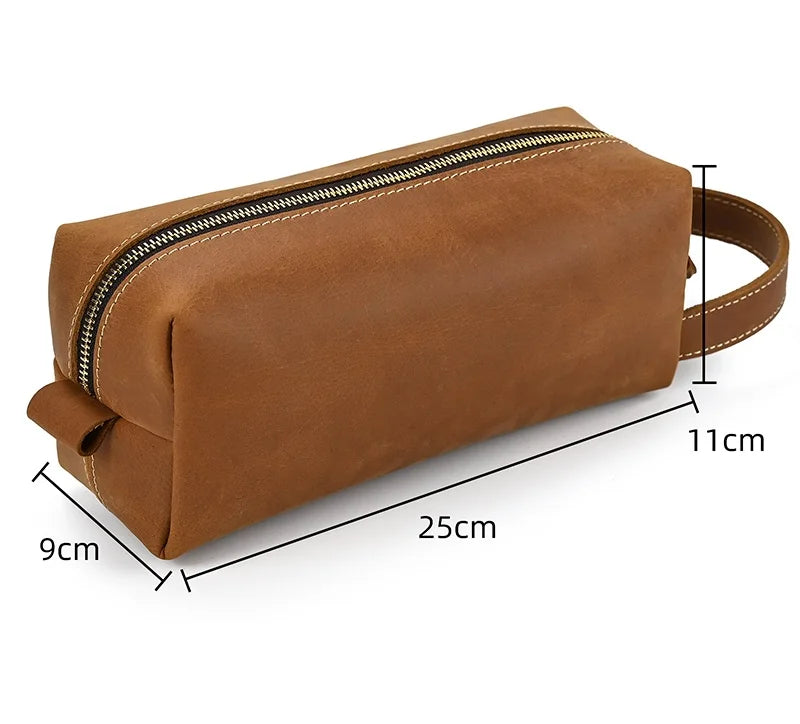 Echtes Rindsleder Drop Kits Echtes Leder Herren Damen Clutch Geldbörse Kuh Leder Aufbewahrungstasche Kulturbeutel Reisetasche Taschen für Kosmetik