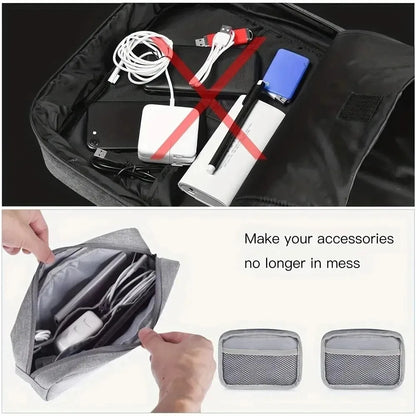 Digitale tragbare Organizer-Hülle für Kopfhörer, Reiseschrank, Aufbewahrungstasche, Reißverschluss, Zubehör, Ladegerät, Datenkabel, USB-Tasche