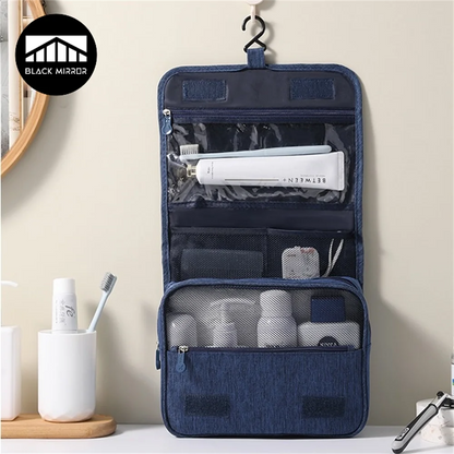 Tragbarer Kulturbeutel mit Haken zum Aufhängen, wasserdicht, für Damen, Badezimmer, Kosmetik, Aufbewahrungstasche, großes Fassungsvermögen, Reise-Make-up-Koffer für Herren