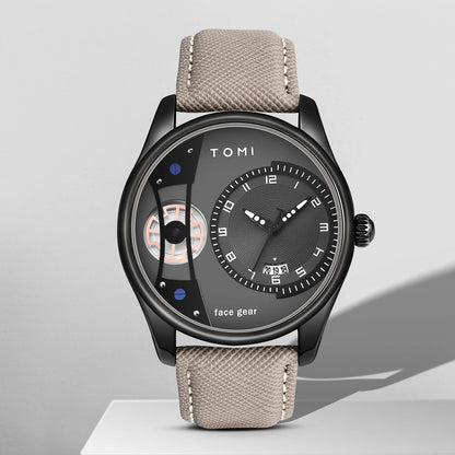 TOMI Set Geschenkbox für Herren, minimalistische Business-Quarzuhr, luxuriöse, vielseitige, abnehmbare Uhr mit Doppelarmband, Festival-Geschenk