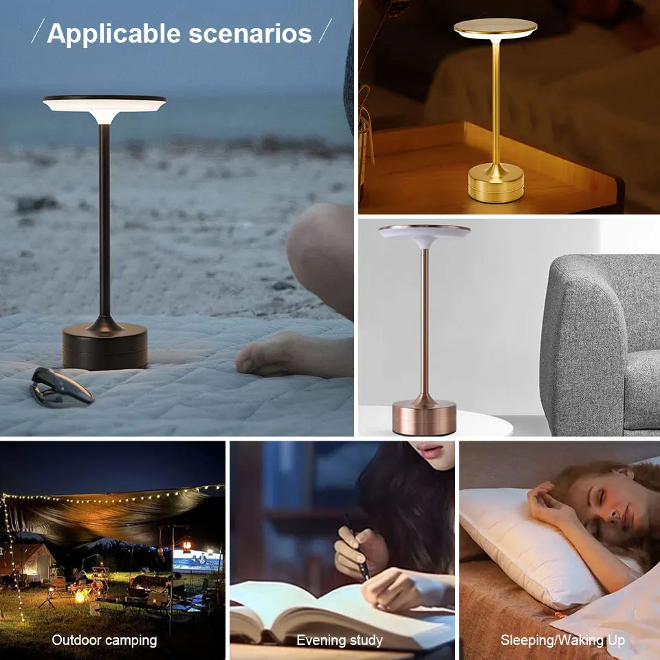 LED Tischlampe Touch Sensor Nachtlicht USB Aufladbare Tragbare Schlafzimmer Nachtlicht Drahtlose Leselampe Restaurant Hotel Bar