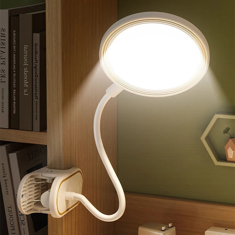 Tischlampe, USB wiederaufladbar, Schreibtischlampe mit Clip, Bett, Lesebuch, Nachtlicht, LED, Touch, 3 Modi, dimmbares Augenschutzlicht