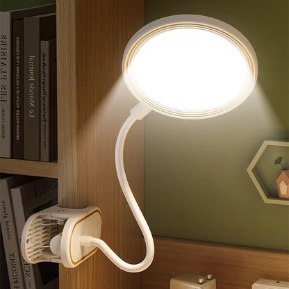 Tischlampe, USB wiederaufladbar, Schreibtischlampe mit Clip, Bett, Lesebuch, Nachtlicht, LED, Touch, 3 Modi, dimmbares Augenschutzlicht