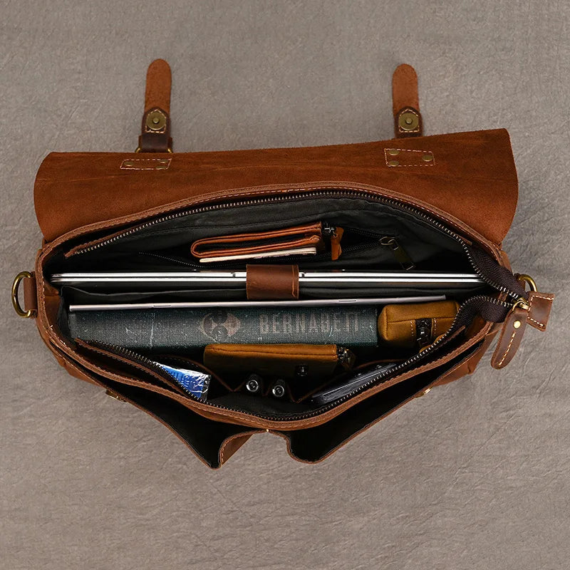 Newsbirds Rindsleder männer Aktentasche Aus Echtem Leder A4 Datei Dokument Handtasche Männlichen Laptop Schulter Tasche Business Computer Tasche