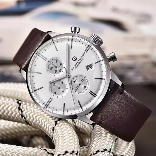 PAGANI DESIGN Neue Männer Uhren Multi zeitzone Quarz Business uhr Auto Datum Männer Uhren Japan Movt Uhr Männer Chronograph Geschenk