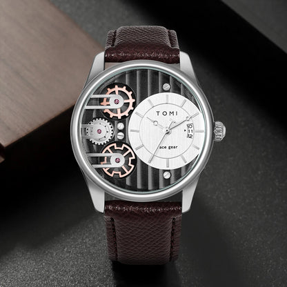 Tomi Herren Geschenk box Kombination Set Uhr Luxus und einfache Business abnehmbare Armband Quarzuhr Herren uhr Festival Geschenk