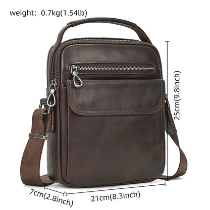 Neue Mode Für Männer Leder Schulter Tasche Aus Echtem Leder Umhängetasche Mann Taschen Echtes Rindsleder Sling Tasche Für Männliche Messenger Taschen