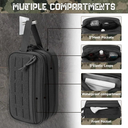 Kulturbeutel für Männer, Hygienetasche, Herren-Rasierset, Reise-Duschtasche, Taillenrucksack, Werkzeug, Molle-Beutel, kleine Dopp-Kit-Gürteltasche