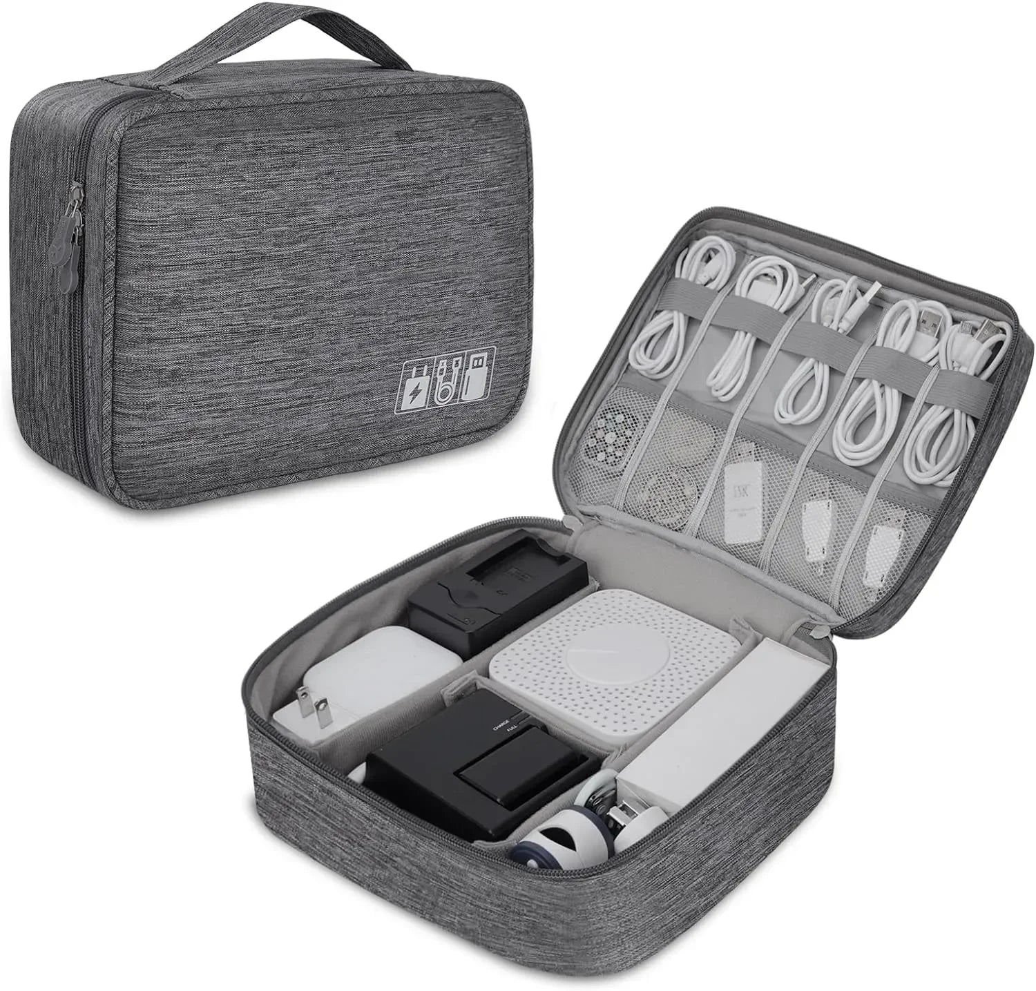 Kabel-Aufbewahrungstasche, multifunktional, wasserdicht, digital, elektronischer Organizer, tragbare Reise-Aufbewahrungsbox für Kabel, Datenleitung, Ladegerät