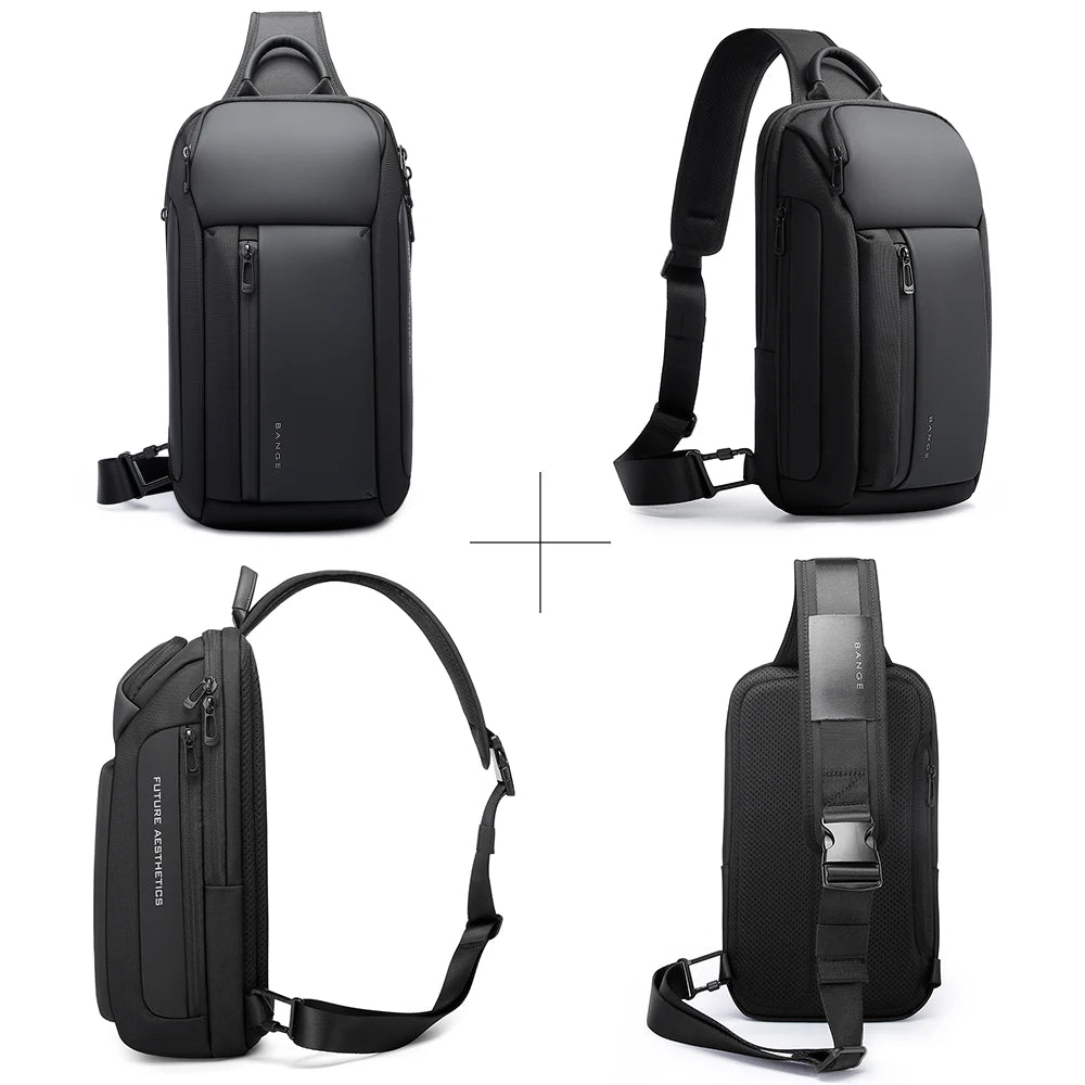 BANGE Marke Design Oxford Trendy Wasserdichte Materialien Männer Brust Tasche mit Große Kapazität Mode Multi-Taschen Schlanke tasche für männer
