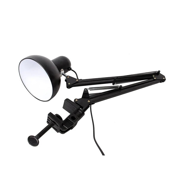 Hause EU UNS Stecker Flexible Schaukel Arm Clamp Mount Lampe Büro Studio E27/E26 Birne Tisch Schwarz Schreibtisch licht AC85-265V Led-lampe Lampen