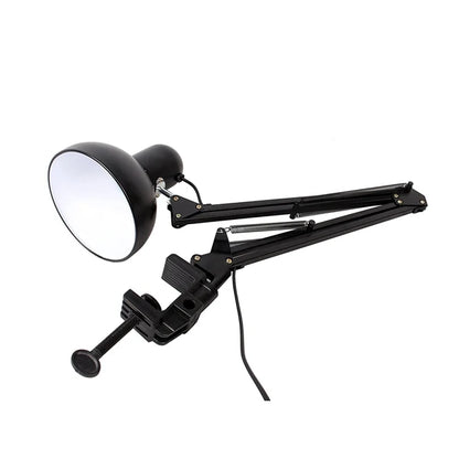 Hause EU UNS Stecker Flexible Schaukel Arm Clamp Mount Lampe Büro Studio E27/E26 Birne Tisch Schwarz Schreibtisch licht AC85-265V Led-lampe Lampen