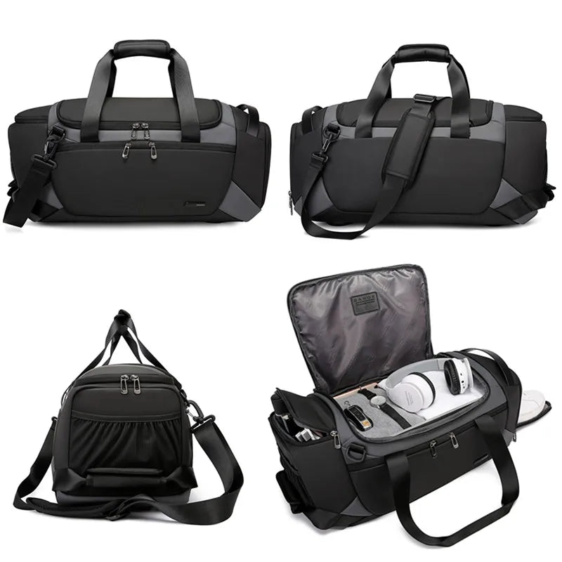 BANGE Sporttaschen Männer Gym Taschen Für Fitness Training Im Freien Wasserdichte Sporttasche Trocken Nass Trennung Taschen Sac De Reisetasche
