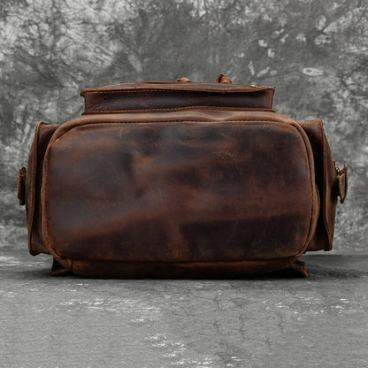 2025 Neuheiten Lederrucksack für Männer Männlich Echtes Leder Laptop Reiserucksack 17-Zoll-Tagesrucksack Sollte Tasche Männer Männlich Groß