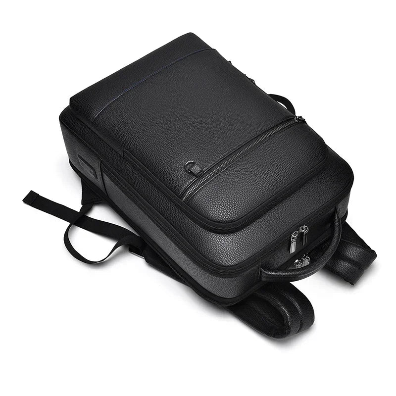 Executive Rucksack Männer PU Leder Satchel USB Lade Aktentasche Büro Reise Laptop Büro Business Schulter Rucksack Männlich