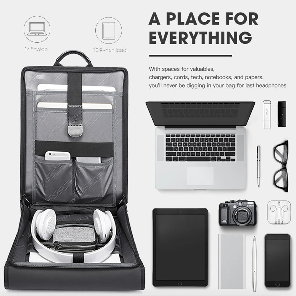 BANGE Neue Design Männer Rucksack Wasserdicht Passt für 14,1 zoll Laptop Tasche Teenager Reisetasche Schule Tasche Stadt Business Rucksack Mann