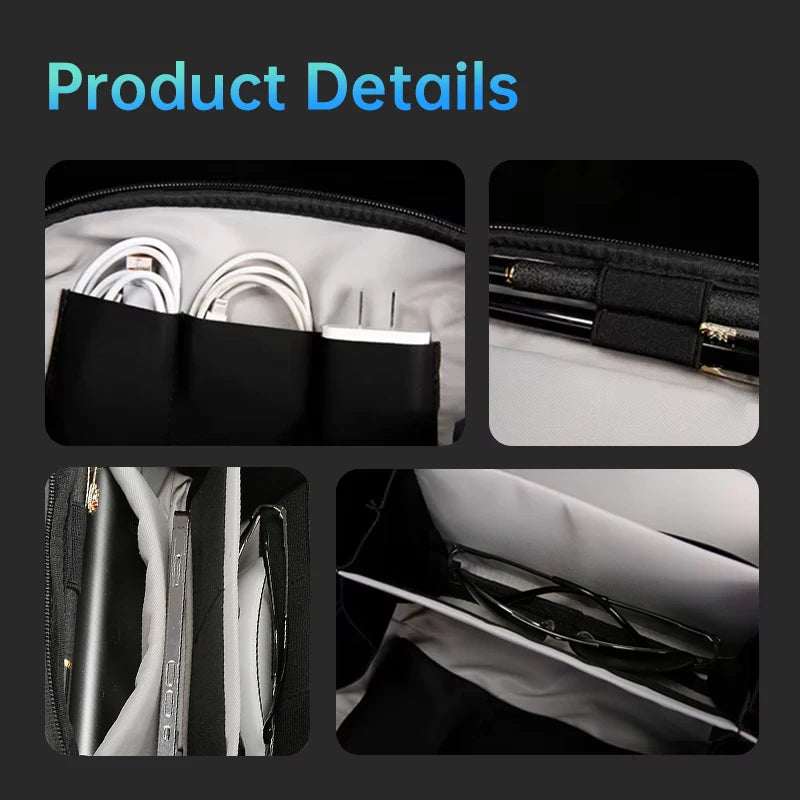 BANGE Multi-Layers Tech Pouch Oxford Warerproof Organizer Case Tragbare Datenkabel-Aufbewahrungstasche Gadget-Tasche für Reisen USB-Ladegerät