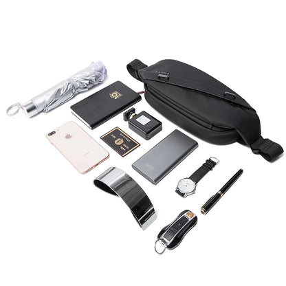 BANGE Große Kapazität Wasserdichte Multifunktions Umhängetasche Männer Schulter Tasche Männlichen Sling Brust Taschen Für Taille Gürtel Passenden