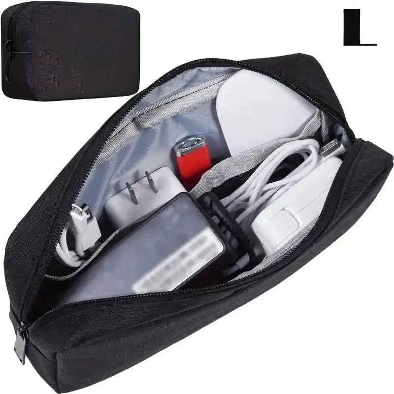 Digitale tragbare Organizer-Hülle für Kopfhörer, Reiseschrank, Aufbewahrungstasche, Reißverschluss, Zubehör, Ladegerät, Datenkabel, USB-Tasche