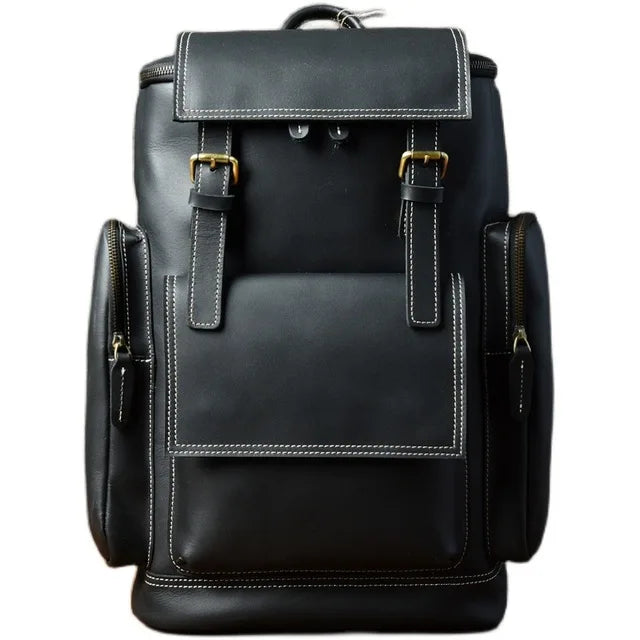 Vintage Crazy Horse Echtes Leder Rucksack Männer Leder Bagpack Klettern Rucksack männlichen Große Wandern Rucksack M814