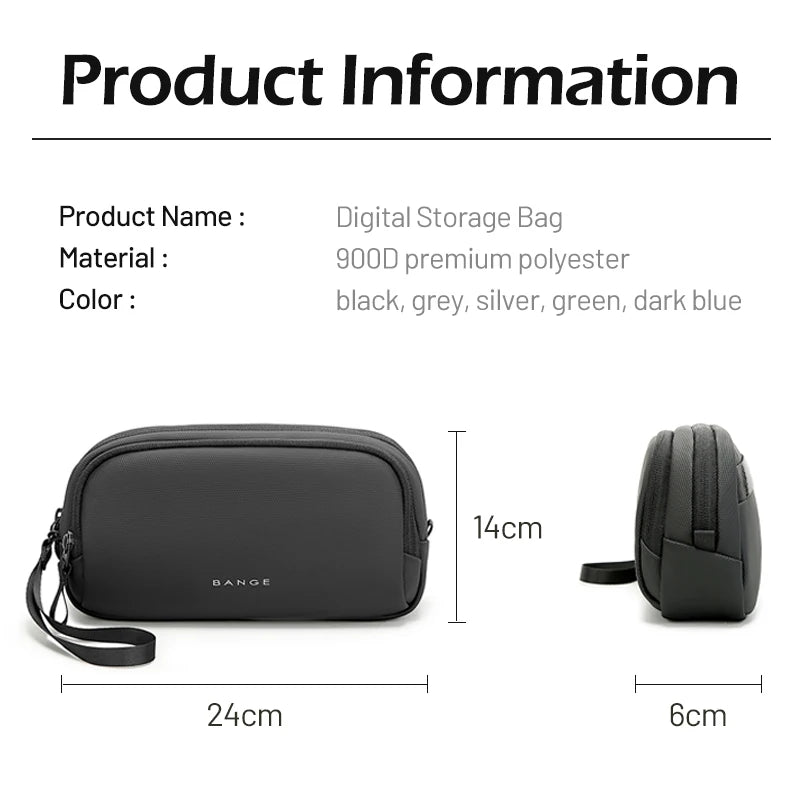 BANGE Neue Unisex-Handtasche aus leichtem, wasserdichtem, digitalem USB-Kabel, Aufbewahrungshandtasche aus Polyester, Elektronik-Reisetasche, Organizer für Kabeletui