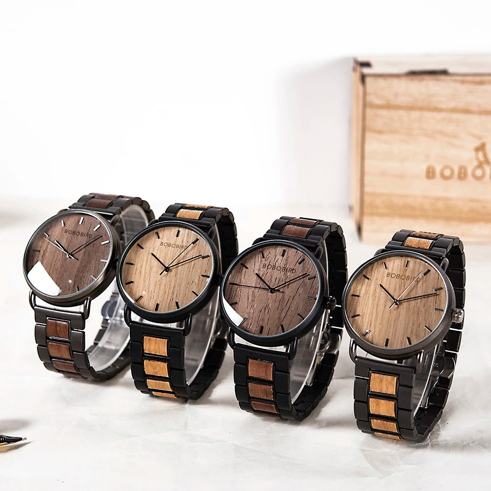 BOBO VOGEL Uhr Männer Zebra Holz Luxus Marke montre homme Quarz Armbanduhren Männlich Uhr Einfache Ultra-dünne Uhren für mann