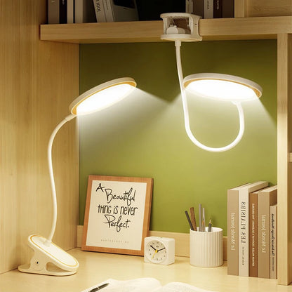 Tischlampe, USB wiederaufladbar, Schreibtischlampe mit Clip, Bett, Lesebuch, Nachtlicht, LED, Touch, 3 Modi, dimmbares Augenschutzlicht