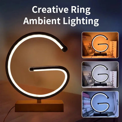 Kreatives Spiral-LED-Nachtlicht mit USB-Stecker, dimmbar, 3-Farben-Tisch-Nachtlampe für Wohnzimmer, Büro, Schreibtisch, Schlafzimmer, Nachttisch-Dekoration