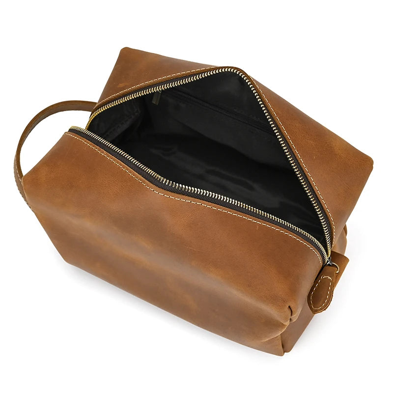 Große Kapazität Mode Hand Kupplungen Männer Frauen Leder Lagerung Taschen Make-Up Tasche Neue Mode Stil Waschen Tasche Für Reise Rindsleder