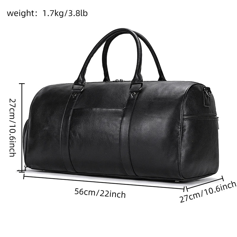 Luxus Echtes Leder Männer Frauen Reisetasche Kuh Leder Handgepäck Tasche Reise Schulter Tasche Männlich Weiblich Wochenende Duffle Tasche