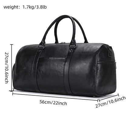 Luxus Echtes Leder Männer Frauen Reisetasche Kuh Leder Handgepäck Tasche Reise Schulter Tasche Männlich Weiblich Wochenende Duffle Tasche