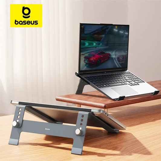 Baseus Laptop-Ständer, Unterstützung für Notebook, Aluminiumlegierung, 4 Gänge, verstellbarer vertikaler Ständer für MacBook Air Pro 17 Zoll Laptop-Ständer