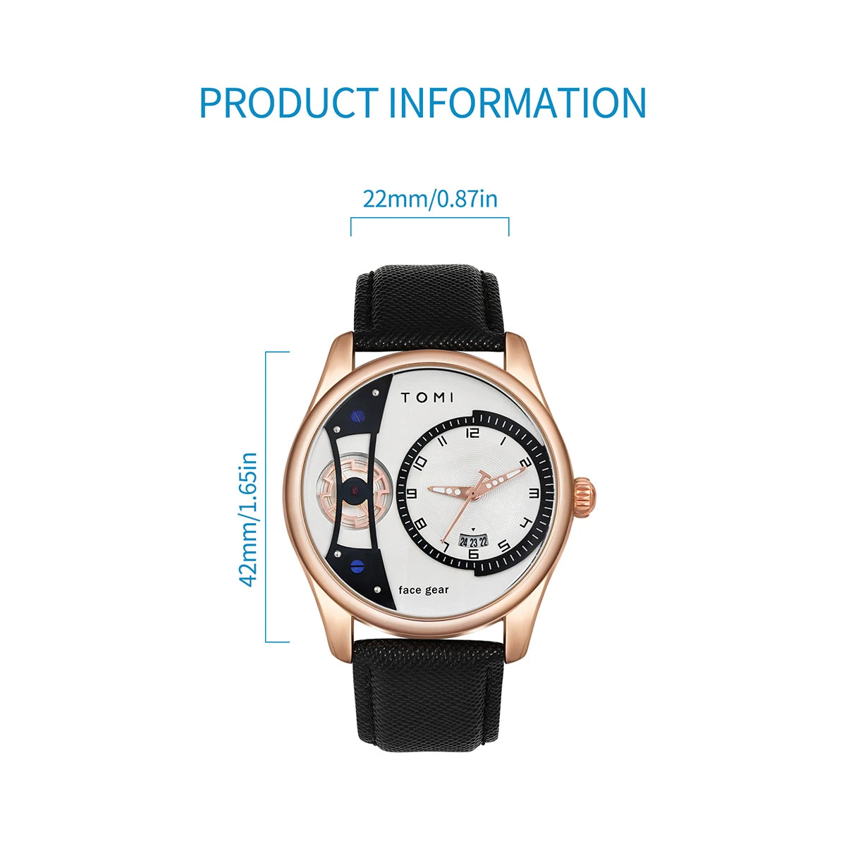 TOMI Set Geschenkbox für Herren, minimalistische Business-Quarzuhr, luxuriöse, vielseitige, abnehmbare Uhr mit Doppelarmband, Festival-Geschenk