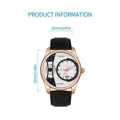TOMI Set Geschenkbox für Herren, minimalistische Business-Quarzuhr, luxuriöse, vielseitige, abnehmbare Uhr mit Doppelarmband, Festival-Geschenk