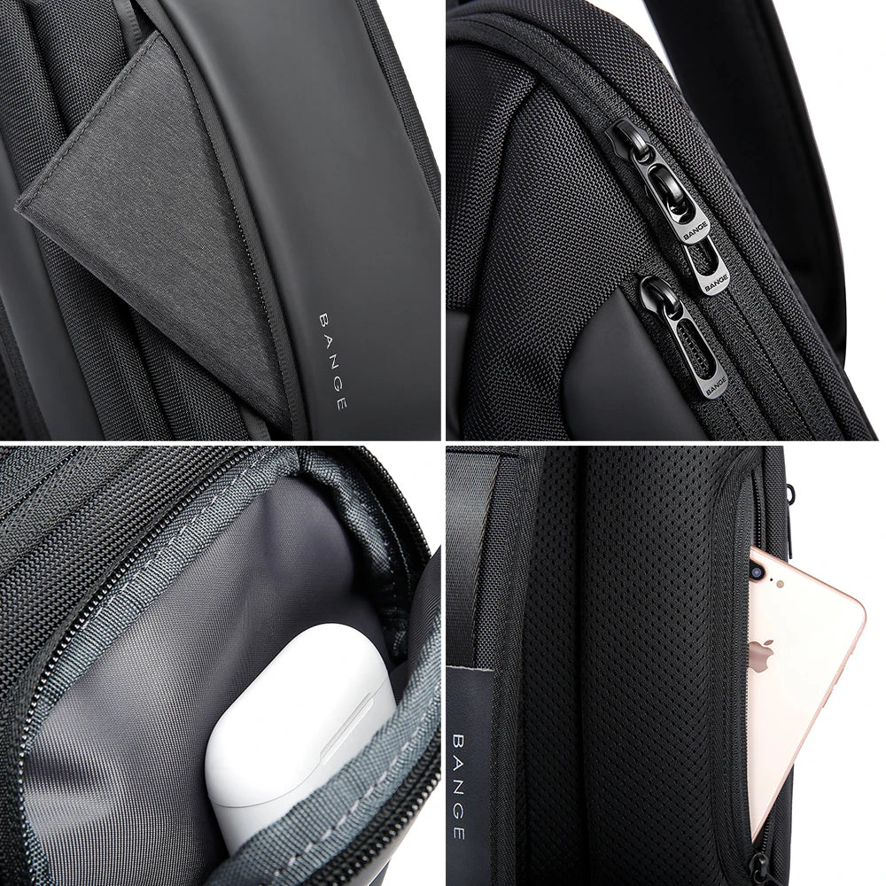BANGE Marke Design Oxford Trendy Wasserdichte Materialien Männer Brust Tasche mit Große Kapazität Mode Multi-Taschen Schlanke tasche für männer