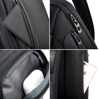 BANGE Marke Design Oxford Trendy Wasserdichte Materialien Männer Brust Tasche mit Große Kapazität Mode Multi-Taschen Schlanke tasche für männer