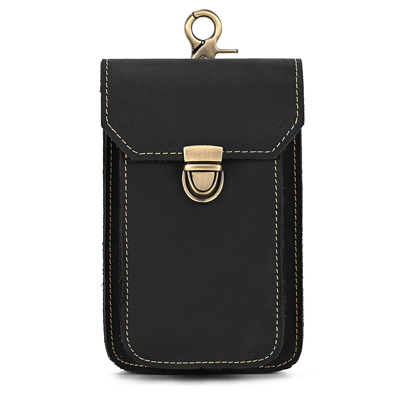 Leder Taille Tasche Auf Gürtel Handy Tasche Gürtel Tasche Leder Handy Tasche Fanny Pack Sommer Mini Taille Tasche Männer männlichen