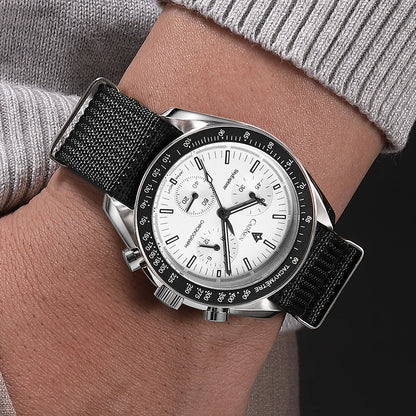 CADISEN Neue Herrenuhren Luxus Quarz Armbanduhr Für Männer Saphir AR Beschichtet Kristall Leinwand VK68 Geschwindigkeit Chronograph Automatik