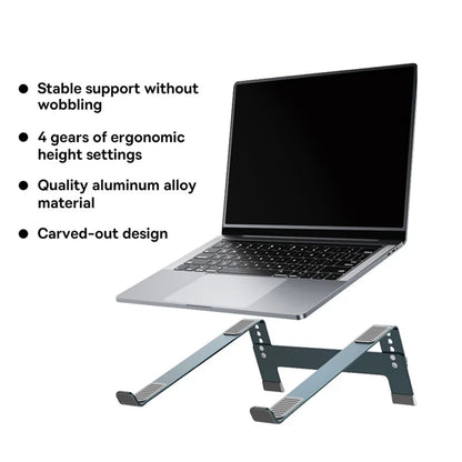 Baseus Laptop-Ständer, Unterstützung für Notebook, Aluminiumlegierung, 4 Gänge, verstellbarer vertikaler Ständer für MacBook Air Pro 17 Zoll Laptop-Ständer